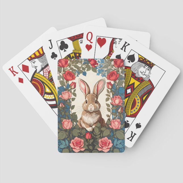 Jeu De Cartes Jardin Rose Brown Bunny (dos)