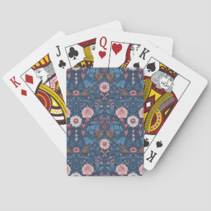 Jeu De Cartes Jardin sauvage en bleu