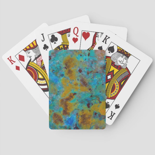 Jeu De Cartes Jasper Chrysocolla Bleu Tacheté (dos)