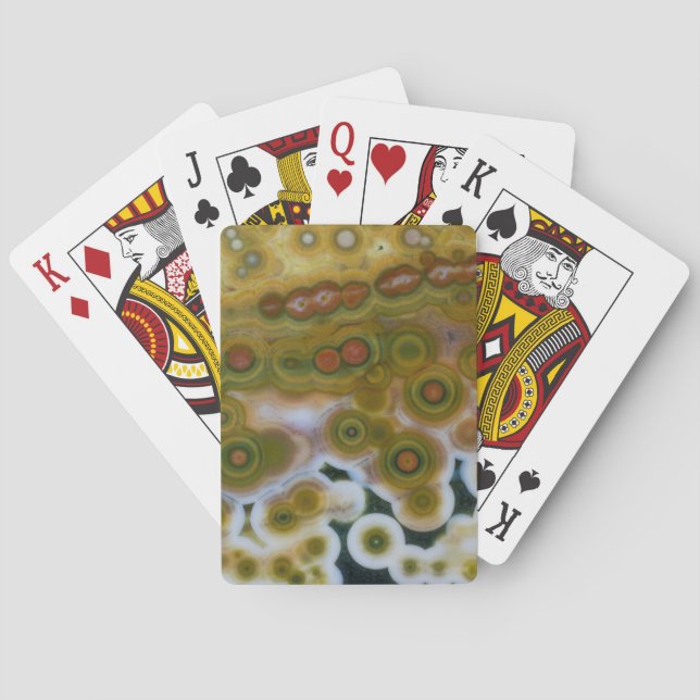 Jeu De Cartes Jasper d'océan de couleur jaune (dos)