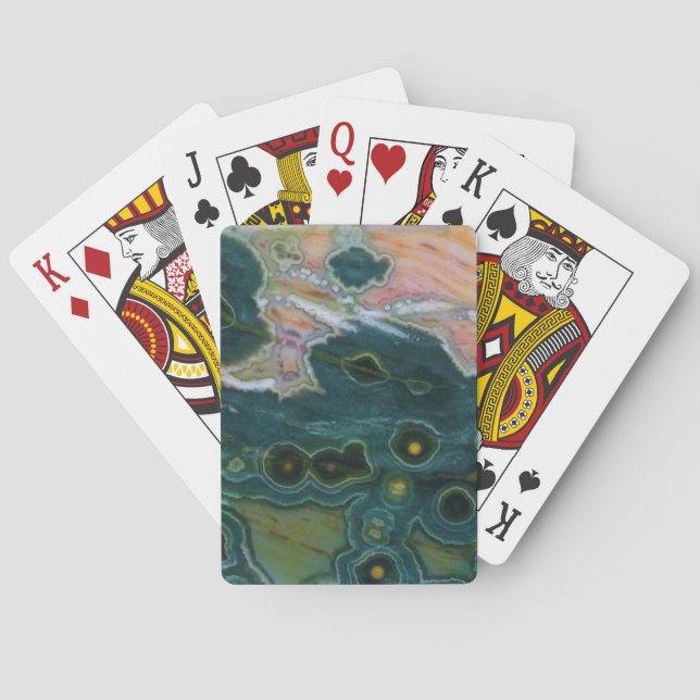Jeu De Cartes Jasper Océan à Taches Vertes (dos)