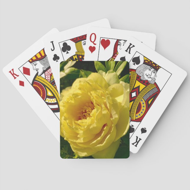 Jeu De Cartes Jaune Peony Jouer Cartes (dos)