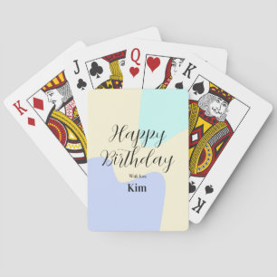Jeu De Cartes Jaune violet vert joyeux anniversaire abstrait pas