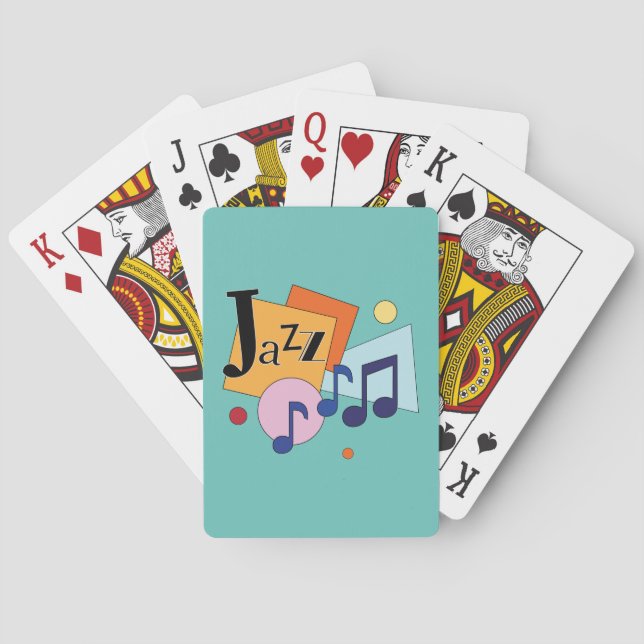 Jeu De Cartes Jazz coloré Design Art Moderne (dos)