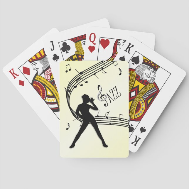 Jeu De Cartes Jazz Dance Musique jaune (dos)