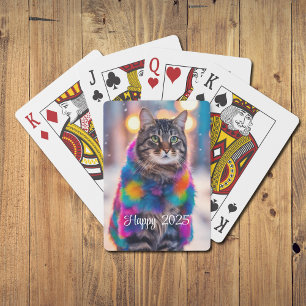Jeu De Cartes Jazzy Kitty en manteau de fourrure - Joyeux 2025