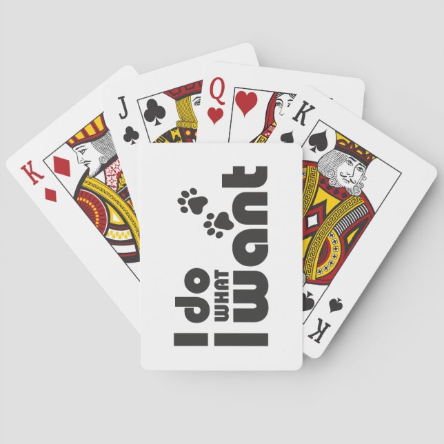 Jeu De Cartes Je fais ce que je veux, drôle de chien de chat (dos)