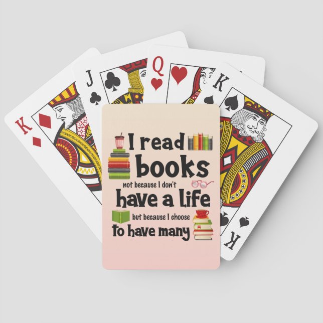 Jeu De Cartes Je Lis Des Livres Parce Que Je Dirige Beaucoup De  (dos)