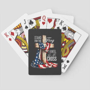 Jeu De Cartes Je me tiens debout pour le drapeau et je m'agenoui