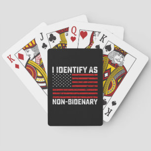 Jeu De Cartes Je M'Identifie Comme Non Bidenary Funny Biden Trum