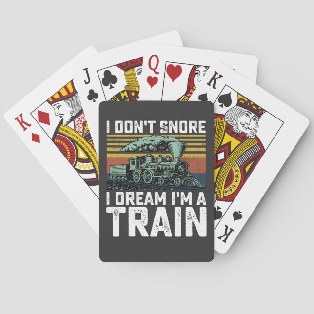 Jeu De Cartes Je n'ai pas de ronflement Je rêve Je suis un train (dos)