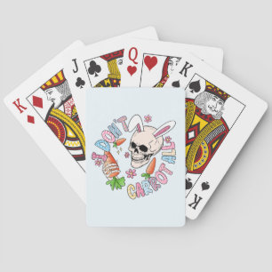 Jeu De Cartes Je ne fais pas de carottes - Mignonne lapin crâne