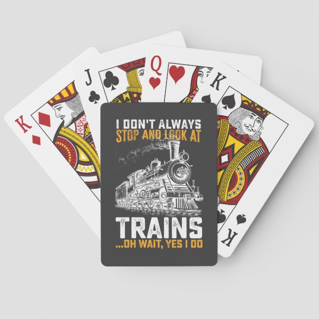 Jeu De Cartes Je Ne M'Arrête Pas Toujours Et Regarde Les Trains  (dos)