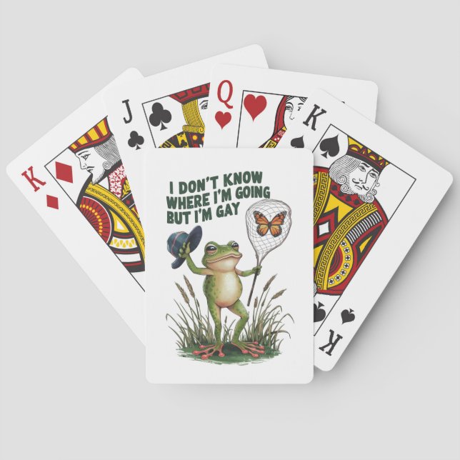 Jeu De Cartes Je ne sais pas où je vais, mais je suis Gay Frog (dos)