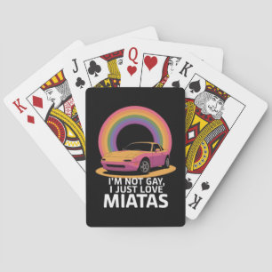 Jeu De Cartes Je ne suis pas gay, j'aime juste Miatas LGBT Rainb