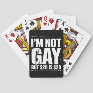 Jeu De Cartes Je ne suis pas gay mais 20 $ c’est 20 $ c’est drôl