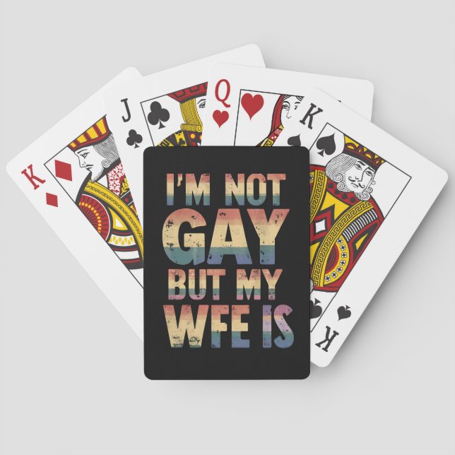 Jeu De Cartes Je ne suis pas gay mais ma femme est Mariage de l' (dos)