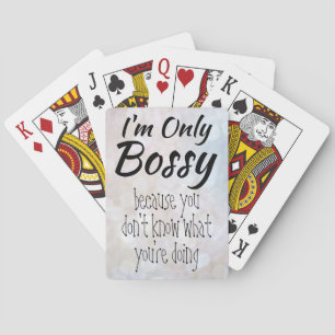 Jeu De Cartes Je ne suis que Bossy Girl Boss Bokeh