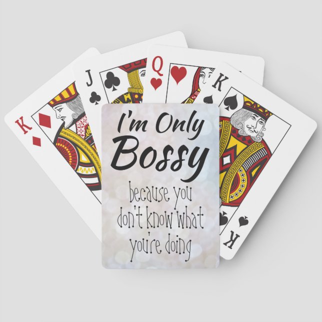 Jeu De Cartes Je ne suis que Bossy Girl Boss Bokeh (dos)