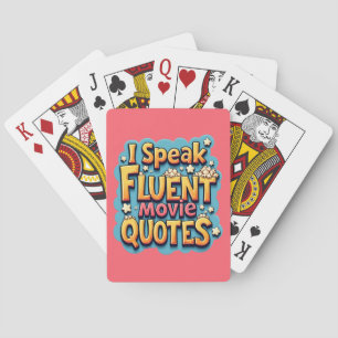 Jeu De Cartes Je parle couramment les citations de films rétro p