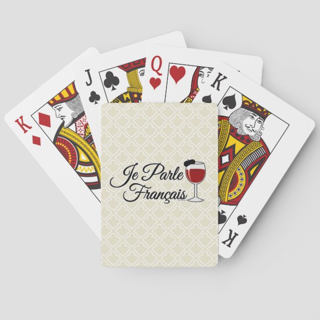 Jeu De Cartes Je Parle Francais je parle le béret en verre de (dos)