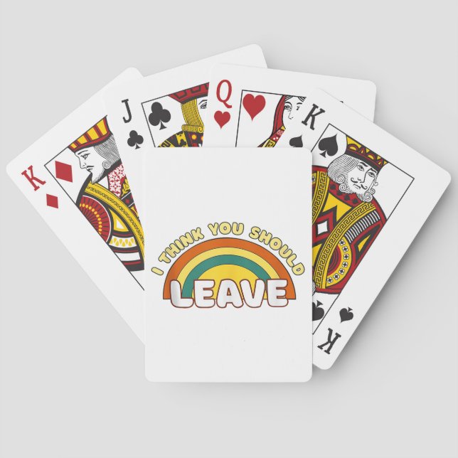 Jeu De Cartes Je Pense Que Tu Devrais Laisser Funky Arc-En-Ciel (dos)