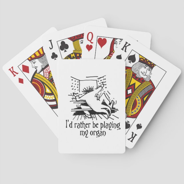 Jeu De Cartes Je préférerais jouer à mon orgue en jouant aux car (dos)