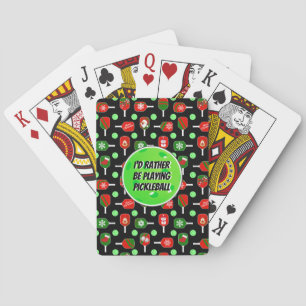 Jeu De Cartes Je Préférerais Jouer Pickleball Paddles de Noël