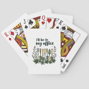 Jeu De Cartes Je serai dans mon jardinier de bureau Drôle Jardin