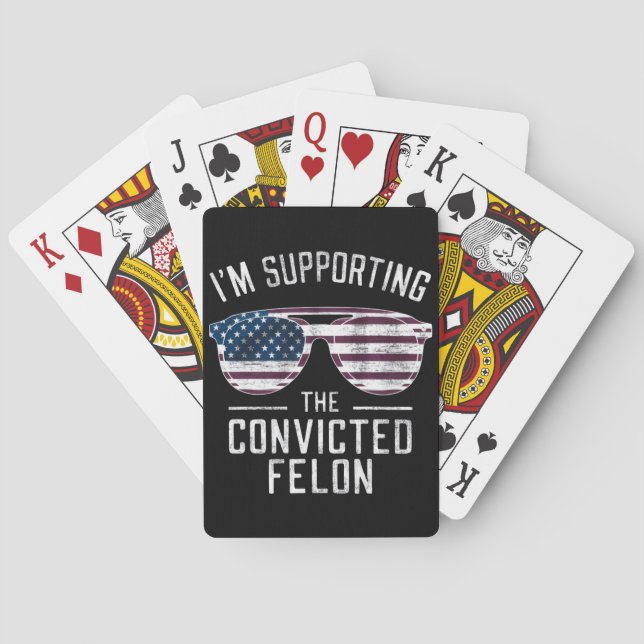 Jeu De Cartes Je soutiens le condamné Felon Pro Trump 2024 (dos)