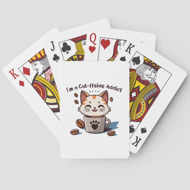 Jeu De Cartes Je suis accro à la Cat-fféine (dos)