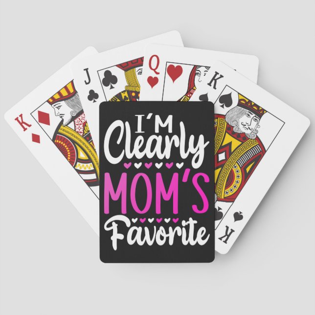 Jeu De Cartes Je suis clairement le favori de maman (dos)