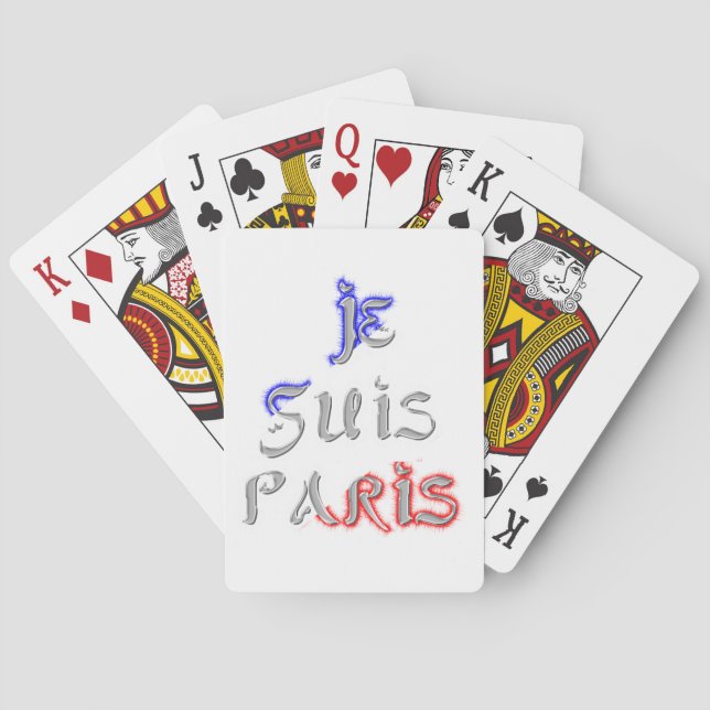 Jeu De Cartes Je Suis Paris Art Print (dos)