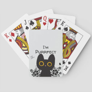 Jeu De Cartes Je suis Purrfect Cute Black Cat