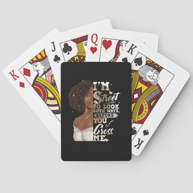 Jeu De Cartes Je suis Rue Alors Regardez Les Deux Voies, Avant D (dos)