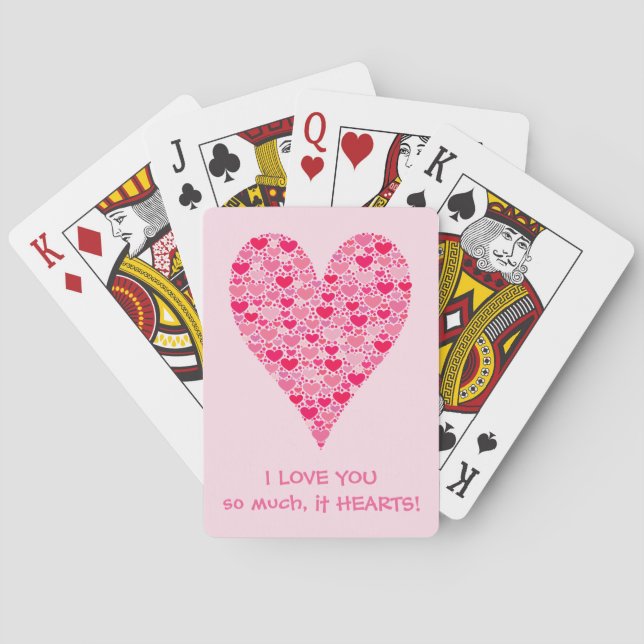 Jeu De Cartes Je t'aime tellement que ça fait mal aux petits cœu (dos)