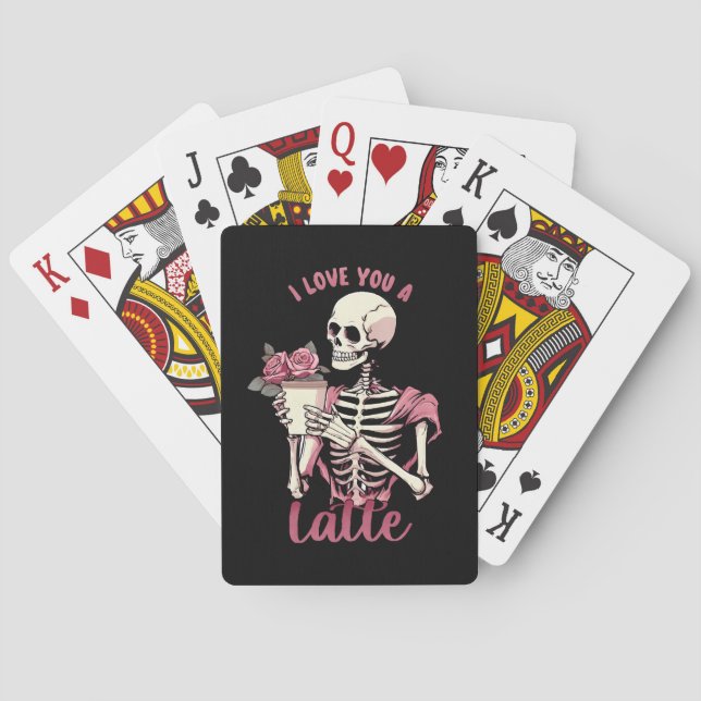 Jeu De Cartes Je t'aime un squelette de la Saint-Valentin (dos)