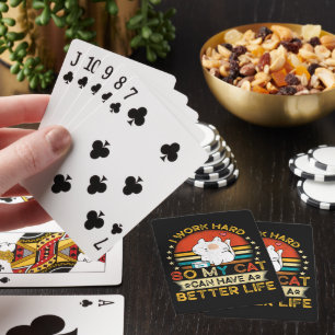 Jeu De Cartes Je Travaille Dur Pour Que Mon Chat Ait Une Meilleu