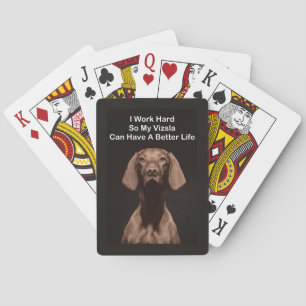 Jeu De Cartes Je Travaille Dur Pour Que Mon Vizsla Ait Une Meill