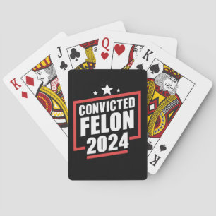 Jeu De Cartes Je vote Condamné Felon 2024 Trump