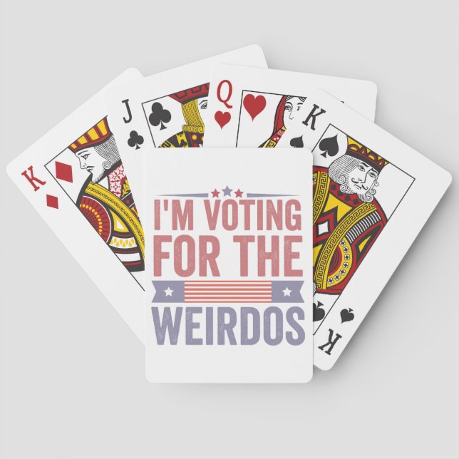 Jeu De Cartes Je vote pour l'élection de Weirdos 2024 (dos)