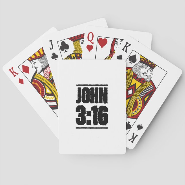 Jeu De Cartes Jean 3:16 Verse de la Bible chrétienne (dos)