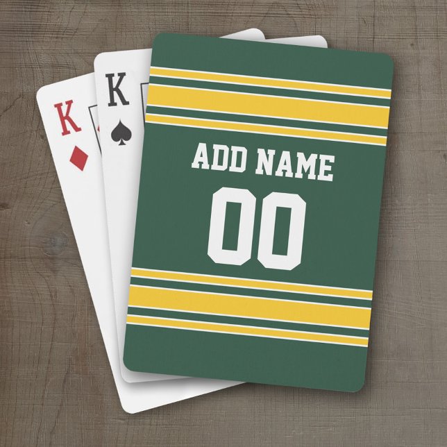Jeu De Cartes Jersey de football avec un nom personnalisé (Personalized Playing Cards - Sports Jersey Design)