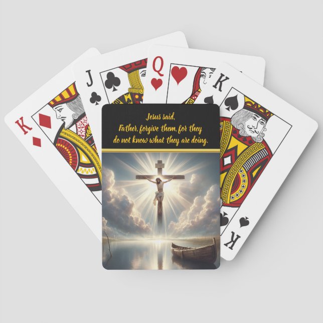 Jeu De Cartes Jésus Accroché Au-Dessus De L'Océan Serné (dos)