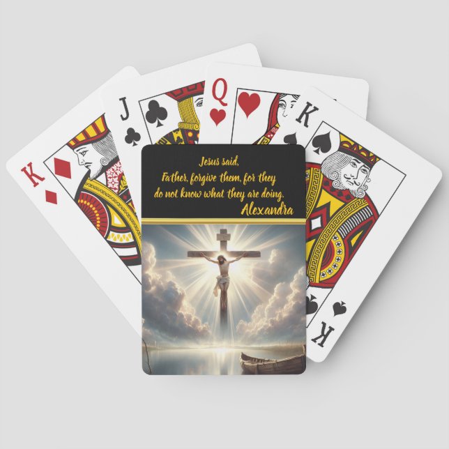 Jeu De Cartes Jésus Accroché Au-Dessus De L'Océan Serné (dos)