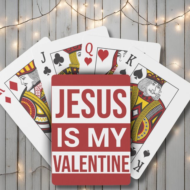 Jeu De Cartes Jésus Est Ma Foi Chrétienne Valentine (Jesus Is My Valentine Christian Faith Playing Cards)