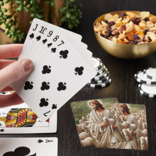 Jeu De Cartes Jésus Marchant Avec Ses Agneaux
