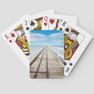 Jeu De Cartes Jetée Classique de Plage Tropicale