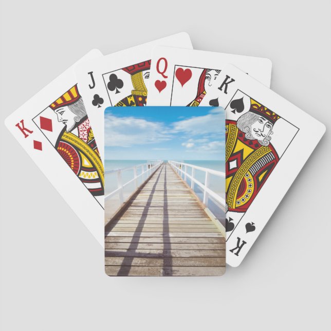 Jeu De Cartes Jetée Classique de Plage Tropicale (dos)
