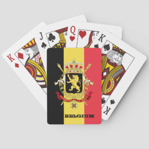 Jeu De Cartes Jeu Drapeau Belge, Belgique Jouer Des Cartes
